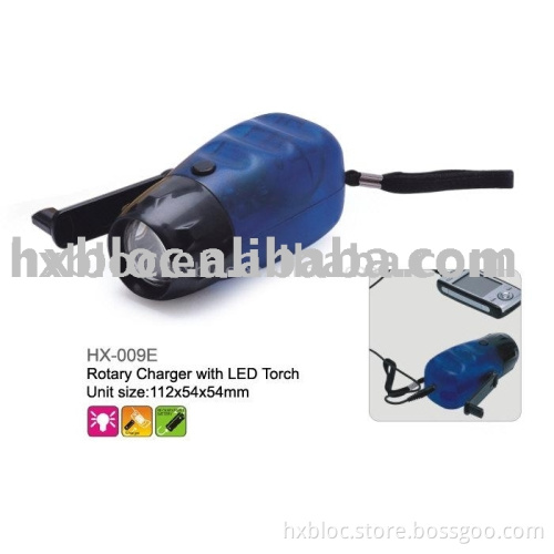 Rotary charger with LED Torch